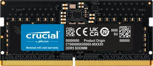Crucial CT8G56C46S5 8 GB (1 x 8 GB) DDR5-5600 SODIMM CL46 Memory