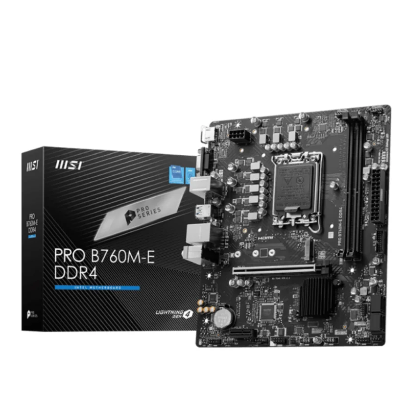 MSI PRO B760M-E DDR4 Micro ATX LGA1700 Motherboard