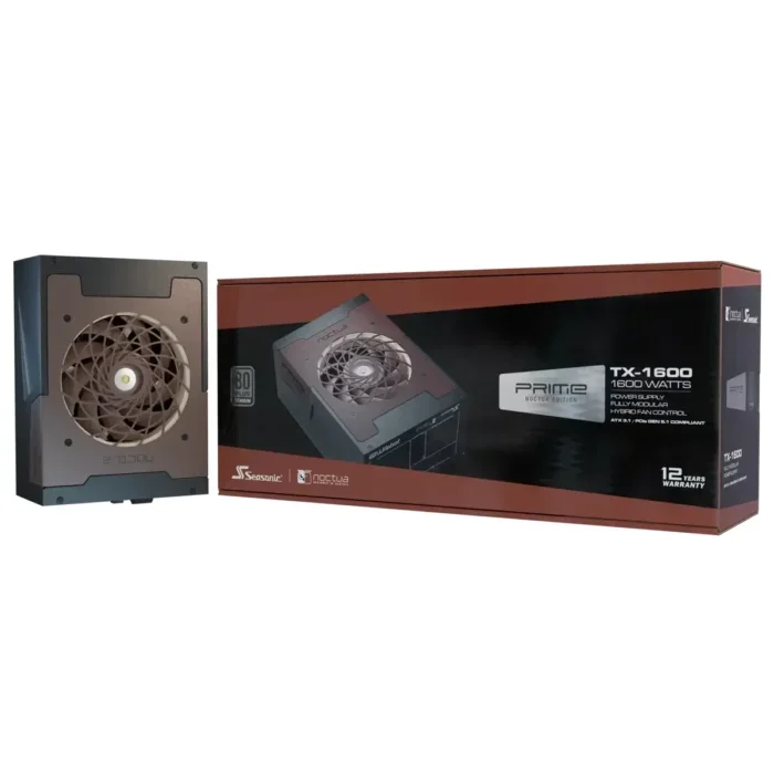 SeaSonic PRIME TX-1600 Noctua Edition 1600 W 80+ Titanium Certified Fully Modular ATX Power Supply