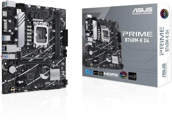 Asus PRIME B760M-K D4 Micro ATX LGA1700 Motherboard