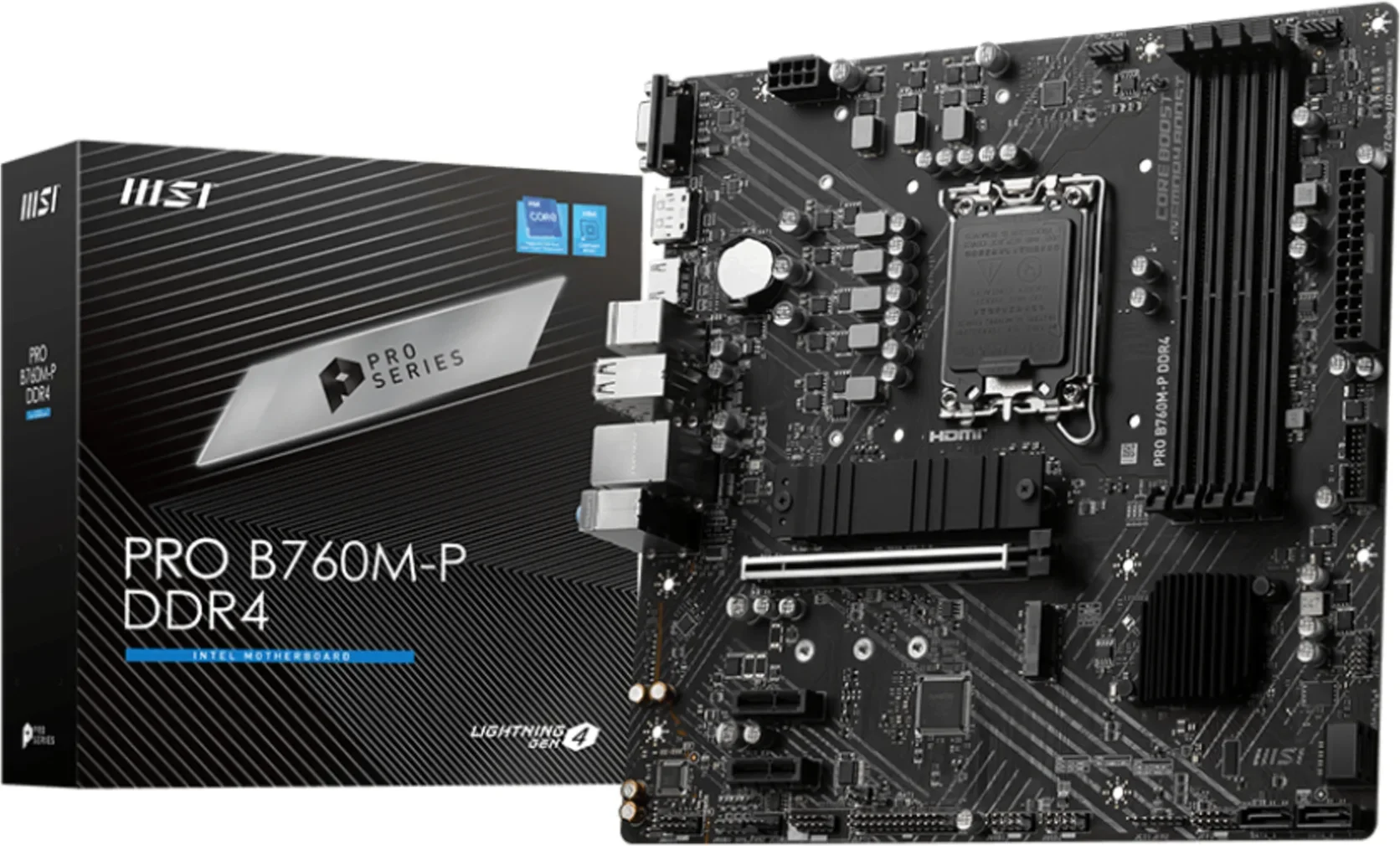 MSI PRO B760M-P DDR4 Micro ATX LGA1700 Motherboard