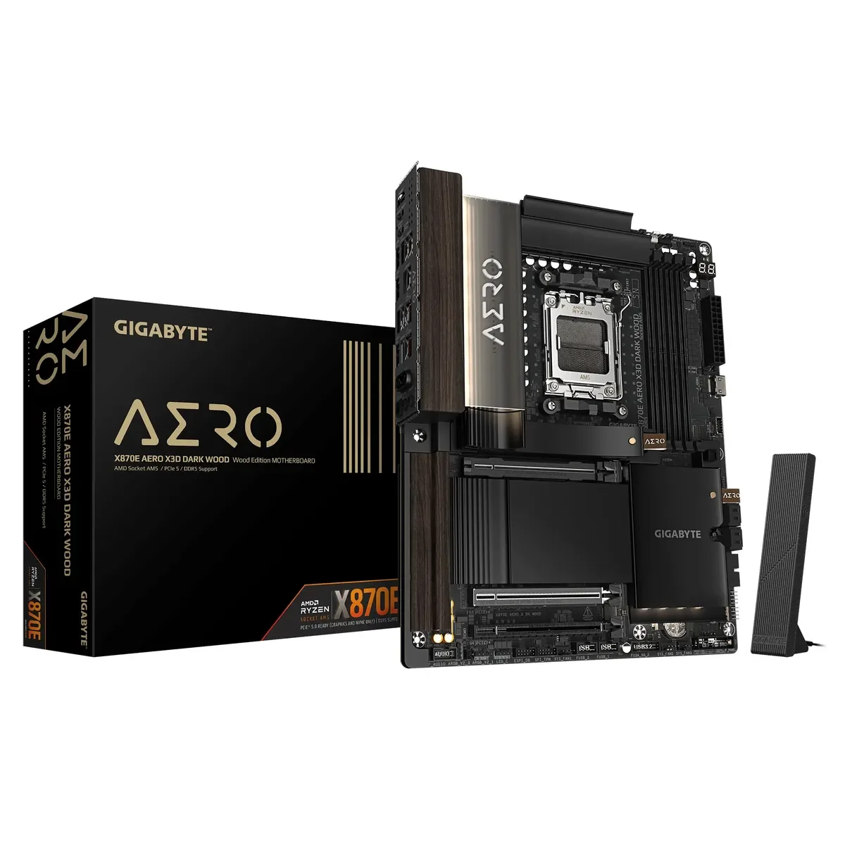Gigabyte X870E AERO X3D DARK WOOD ATX AM5 Motherboard