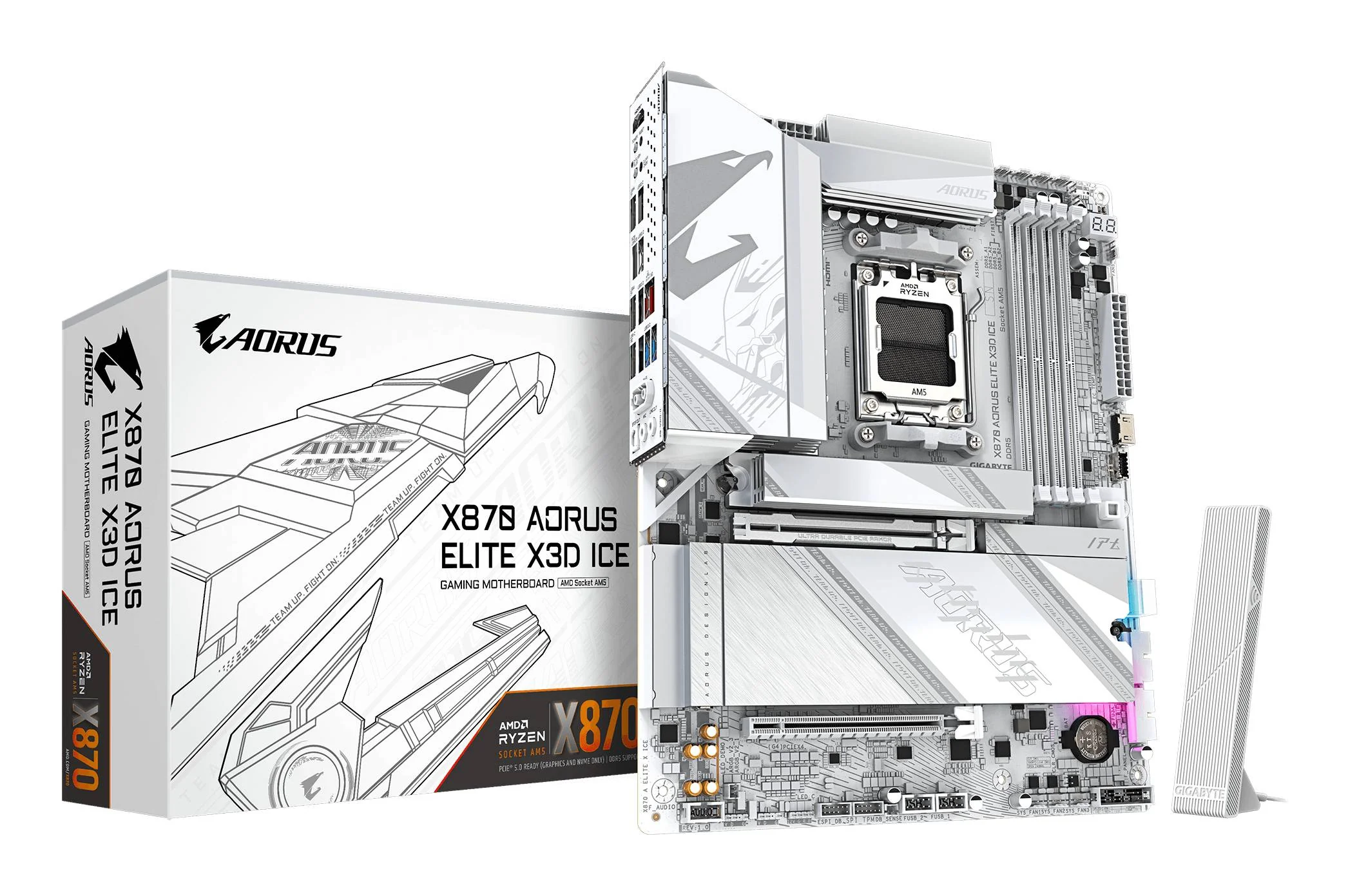 Gigabyte X870 AORUS ELITE X3D ICE ATX AM5 Motherboard
