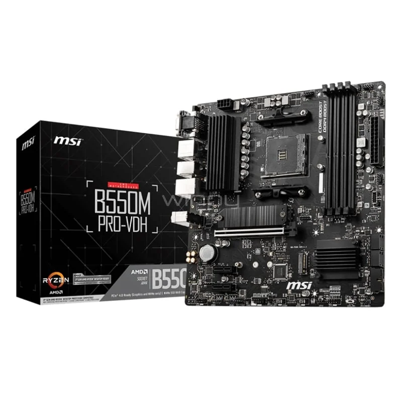 MSI B550M PRO-VDH Micro ATX AM4 Motherboard