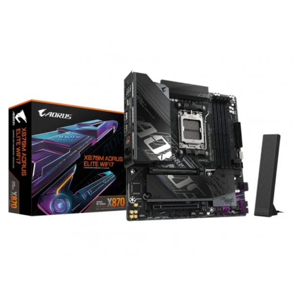 Gigabyte X870M AORUS ELITE WIFI7 Micro ATX AM5 Motherboard