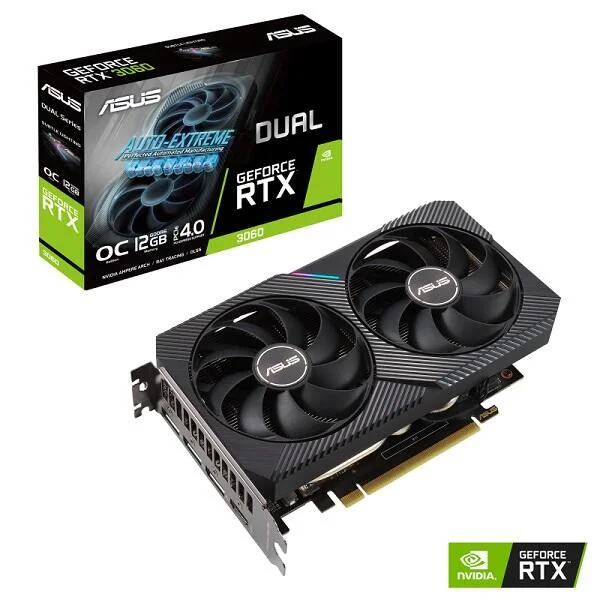 Asus Dual GeForce RTX 3060 V2 OC Edition GeForce RTX 3060 12GB 12 GB