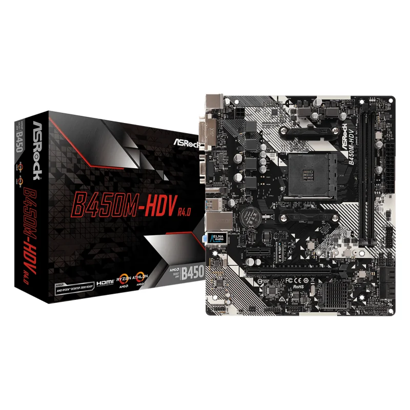 ASRock B450M-HDV Micro ATX AM4 Motherboard