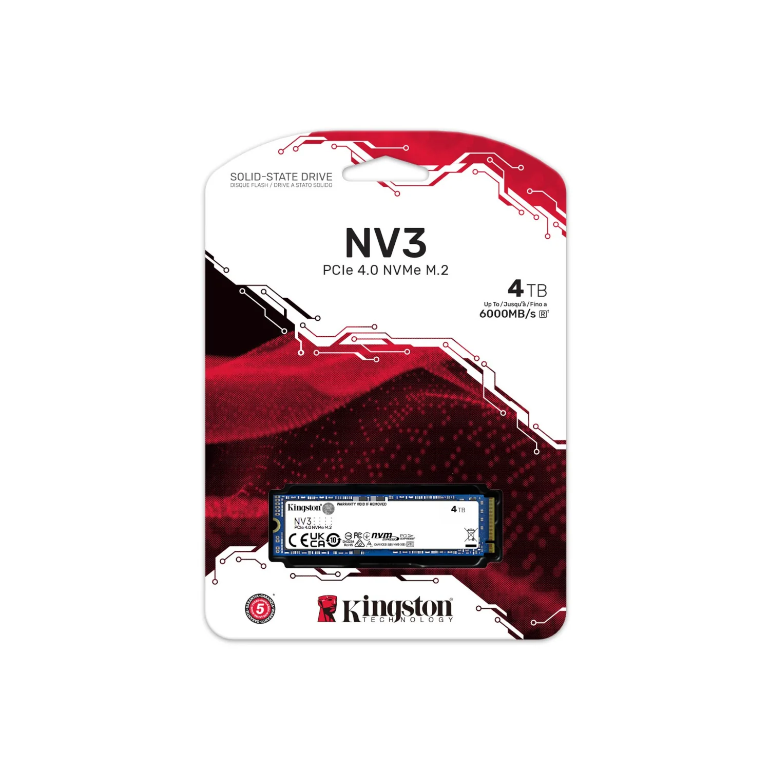Kingston NV3 4 TB M.2-2280 PCIe 4.0 X4 NVME