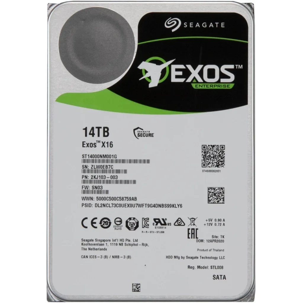 Seagate EXOS Enterprise 14 TB 3.5" 7200 RPM