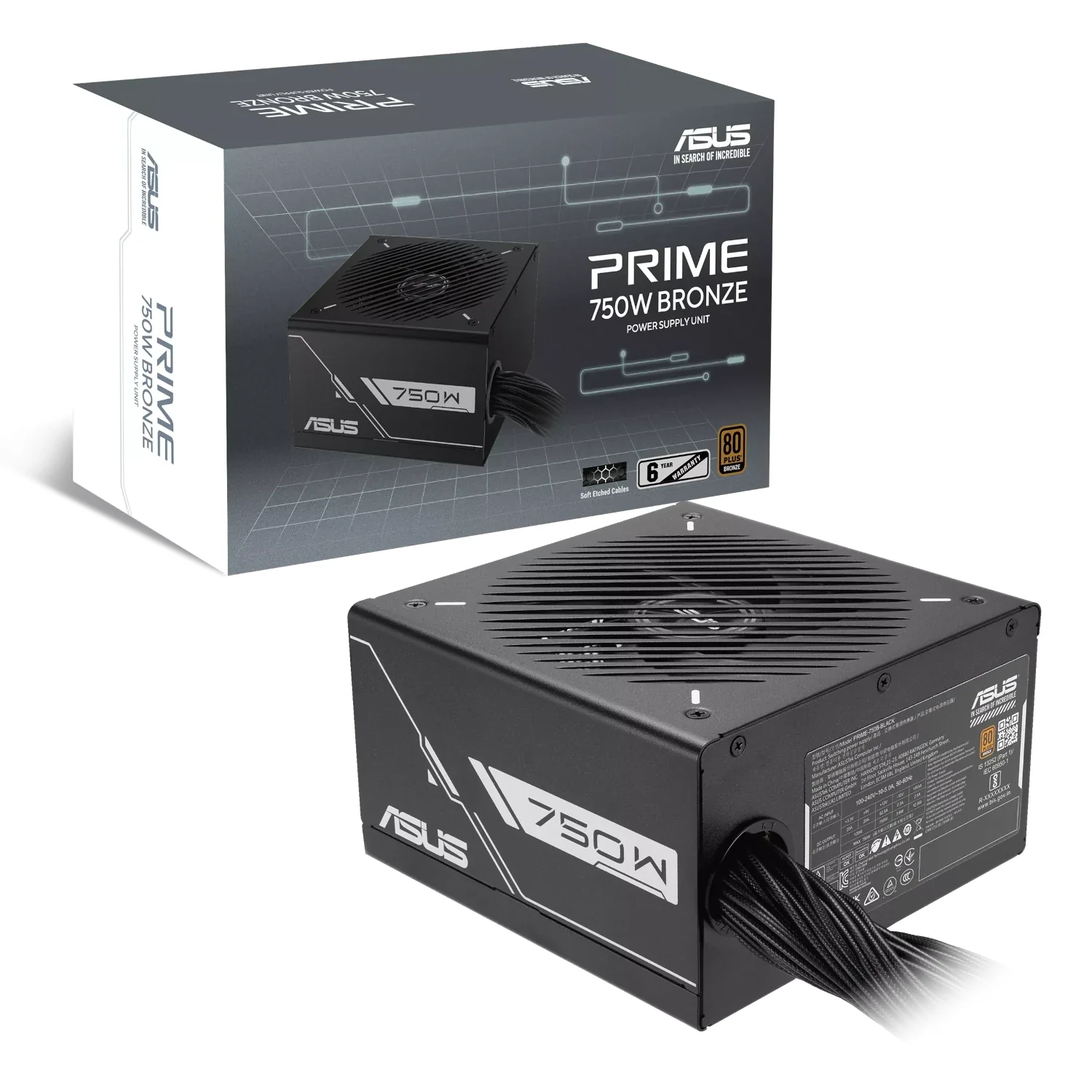 Asus Prime 750 W 80+ Bronze Certified ATX Power Supply