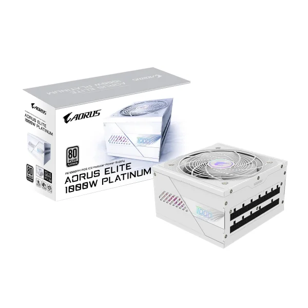 Gigabyte AORUS ELITE P1000 ICE 1000 W 80+ Platinum Certified Fully Modular ATX Power Supply