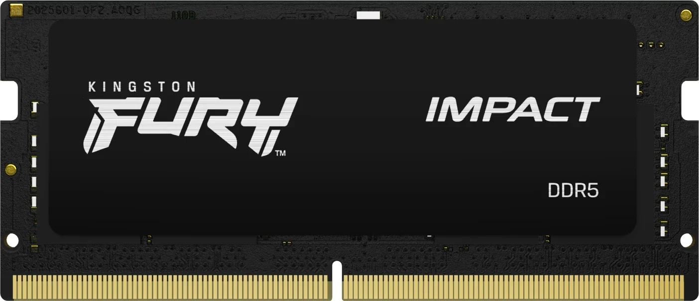 Kingston FURY Impact 16 GB (1 x 16 GB) DDR5-4800 SODIMM CL38 Memory