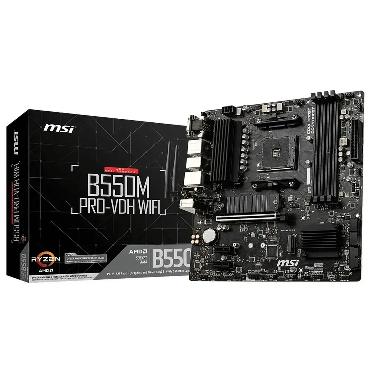 MSI B550M PRO-VDH WIFI Micro ATX AM4 Motherboard