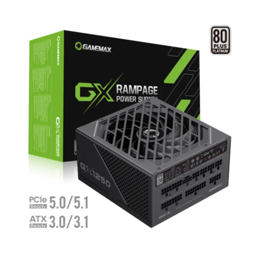 GameMax GX Pro Rampage 1250 W 80+ Platinum Certified Fully Modular ATX Power Supply