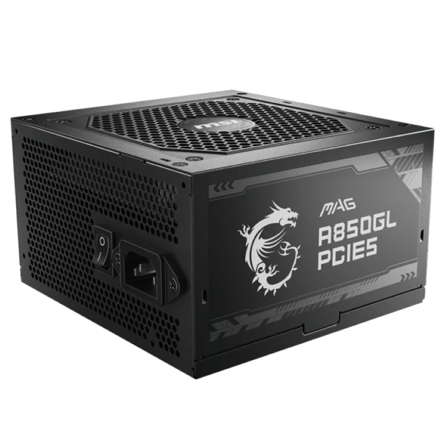 MSI MAG A850GL PCIE5 850 W 80+ Gold Certified Fully Modular ATX Power Supply