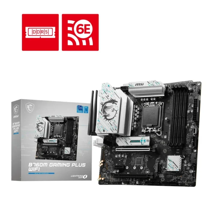 MSI B760M GAMING PLUS WIFI Micro ATX LGA1700 Motherboard