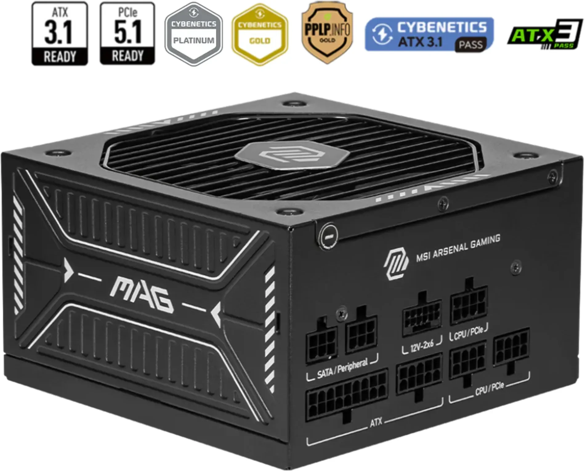 MSI MAG A750GLS PCIE5 750 W 80+ Gold Certified Fully Modular ATX Power Supply