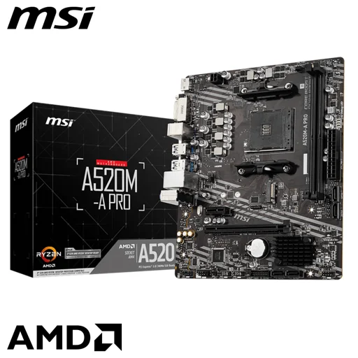 MSI A520M-A PRO Micro ATX AM4 Motherboard